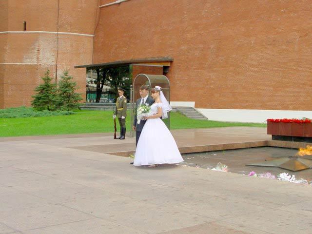 A wedding photo of our client and Russian woman