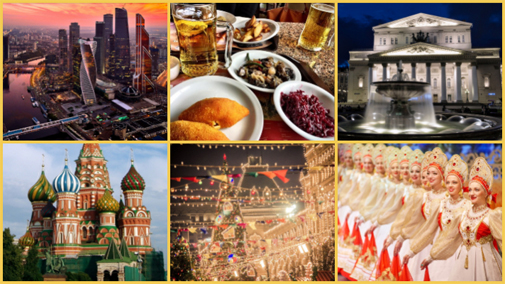 A collage of the beauty of Moscow city.